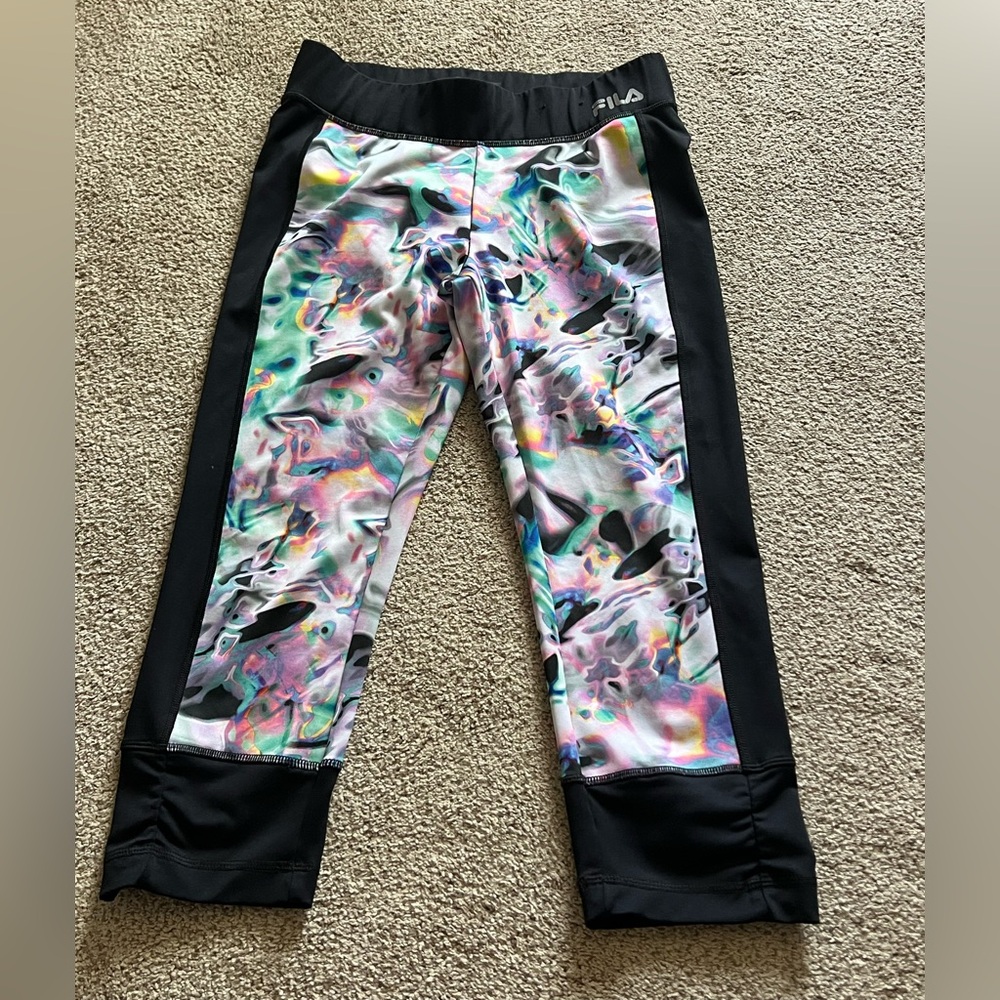 Fila Multicolor Athletic Capri Workout Leggings Women’s Size S